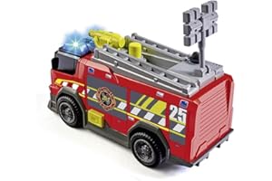 Dickie - Camion de Pompiers - 15cm - Lance à Eau - Fonctions Sons et Lumières - Dès 3 Ans - 203302028