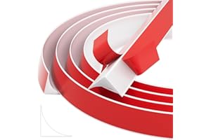 KAYLEINSTER 5M Silicone Quadrant Trim Coving for Ceilings,Self Adhesive Flexible Moulding Skirting Board Trim,Beading for Laminate Flooring Wall Corner Tile Edging Strip,Caulk Strip for Kitchen Shower