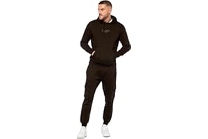 989Zé ENZO Mens Tracksuit Hooded Fleece Sweatshirt Overhead Hoodie Pullover Casual Fleece Cargo Combat Joggers Sweatpants Set