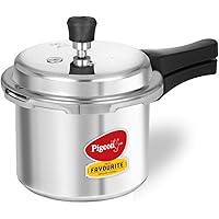 Pigeon by Stovekraft Favourite Outer Lid Non Induction Aluminium Pressure Cooker, 3 Litres, Silver