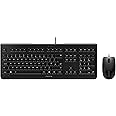 CHERRY DC 2000, Wired Desktop Set, UK Layout (QWERTY), Plug & Play via 1 USB Port, Flat Design, Symmetrical Mouse, Black