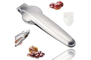 MEETTIKEY 1 PCS Taglia Castagne, Pinza per Castagne in Acciaio Inox, Castagno Clip, Multifunzione Sbuccia della Apri, Schiaccia Castagne, per Castagne, Noci e Altre Noci
