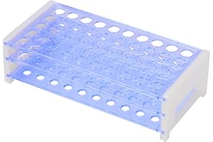 stonylab Rack per Provette, Rack per Provette in Plastica blu Staccabile a 3 Livelli, Supporto per Provette per Esperimenti Scientifici di Laboratorio, 13 mm 50 Posti
