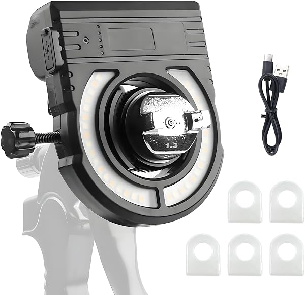 Kfz Lackierpistole Led Sprühpistolen Fülllicht, Auto Sprühpistolen Licht mit 5 Farbtemperaturstufen 2700 K-6500 K und 500/250 Lumen, Tragbares Kfz Lackierpistolen Lichtsystem für Auto Heimlackierung - 1