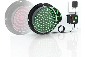 GQMYCDM Feu Tricolore à LED, Feu de Signalisation Bicolore Rouge/Vert, Feu de Signalisation Mural, Eclairage de Quai de Chargement Industriel, pour Montage à L'intérieur et à L'extérieur, Plug & Play(200mm/8i