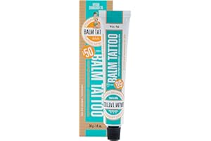 BALM TATTOO - Tattoo Sunscreen Cream - Vegan Balm Tattoo Sunblock 70 - High UVA + UVB Protection - SPF 50+ - Moisturises and Regenerates the Skin - Free of Parabens and Dyes - 30 g