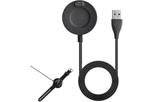 JOWRUN Cargador Compatible con Garmin Fenix 7/7s/7X/6/6X Pro, Base de Carga con Cable de Datos USB Compatible con Forerunner 45/55/245/745/945/Instinct/Venu, Vivoactive 3/4/4S/Music/4/4S(Negro)