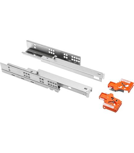 1 Paire De Coulisse à Extension Complète Salice Futura UV5 30 K3D L500 PP Longueur 500 Mm Avec Système Push Open Capacité De Charge Dynamique Jusqu'à (30 Kg) Pour Tiroirs En Bois