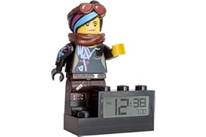CLICTIME LEGO Sveglia Movie 2 Wyldstyle, display digitale LCD con retroilluminazione, sveglia e snooze, circa 24 cm