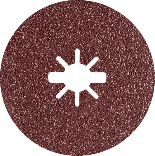 Bosch Accessories 5x Dischi Fibrati Expert R781 Prisma Ceramic X-LOCK per Acciaio, Lamiere di Acciaio Inossidabile, Ø 125 mm, Grana 36, Accessorio Smerigliatrice Angolare Piccolo