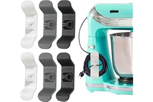 Alihoo Kabelhalter für Geräte,Küchenkabel Organizer, Küche Kabel Organizer für Küchengeräte,Kabelaufwickler, Kabelaufbewahrung für kleine Küchengeräte, Aufbewahrung (6pcs weiß+grau+schwarz)