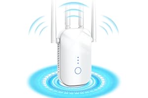 PHAVN 1200Mbps Répéteur WiFi Puissant 2024 Nouveau Amplificateur WiFi Puissant Double Bande 5GHz & 2.4GHz WiFi Booster avec Port Ethernet, WiFi Extender Compatible avec Toutes Les Box, Installation Facile