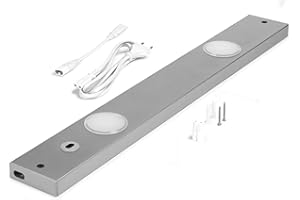 NCC-Licht Lampe LED Peppa 60 cm Titane 7 W 450 lm Blanc chaud 3000 K avec capteur