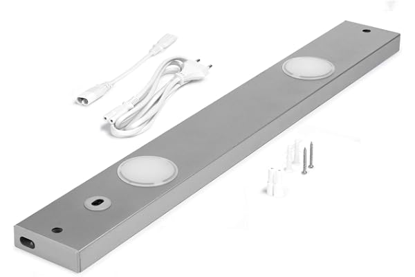 NCC-Licht Réglette LED Peppa 60 cm Titan 7 W 450 lm Blanc Chaud 3000 K avec capteur