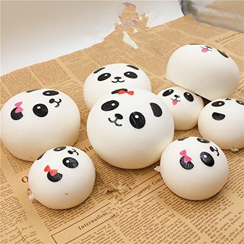 Kawaii4girl Pack Of 12pcs Jumbo+ Medium+ Mini Size Panda Bun Squishy Kawaii Slow Rising Jumbo Panda Squishy Cute Pretend Play Pet Soft Squishy Christmas Gift Present