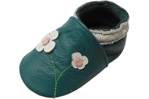 YALION Junge Krabbelschuhe Mädchen Kleinkind Weicher Leder Lauflernschuhe Babyhausschuhe mit Wildledersohlen Multi-Stil