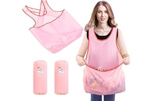 VOSSOT Wäschekittel Großer Tasche,Tragbare Trockenschürze mit ölbeständiger Hülse,ärmellose Wäscheschürze,Tragbare Wäschetrocknungsschürze,wasserdicht Praktische Schürze,Gartenschürze für Frauen