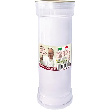 20 Ceri Votivi A Olio Vegetale N.9 – Durata 9 Giorni (216 Ore) – Bianchi – Antigoccia Per Cimitero E Novene
