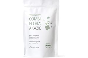 ‎EFFECTIVE NATURE Akazienfaser Pulver Bio - 500 g - 80% Ballaststoffanteil - 50 Tage Vorrat - Bio-zertifiziert & Natürlich rein - Ohne Zusätze