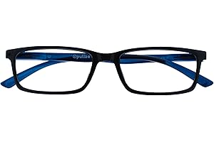 OPULIZE SEE Occhiali da lettura uomo e donna, Anti Luce Blu con Lenti Antibagliore, Protezione UV, Montatura Rettangolare, Cerniere a Molla