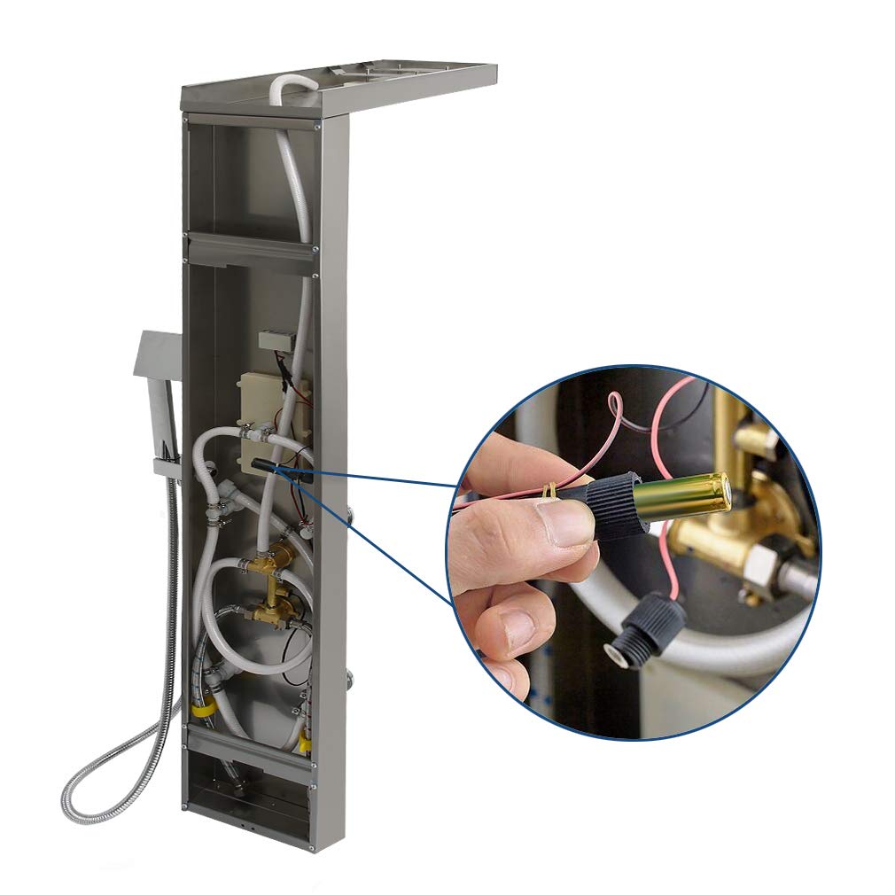 Auralum Panneau Colonne de Douche Hydromassante en Acier Inox avec 4