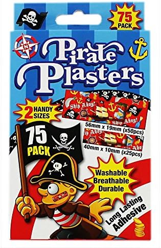 75 Pack Kids Themed Plasters by Lizzy® (Pirate)