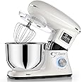 Zuccie Impastatrice Planetaria, 1500W LCD Display Impastatrice Multifunzione, 6 Velocità Robot da Cucina con Gancio per Impas