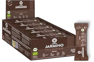 JARMINO Barra de Brownie con Alto Contenido de Proteínas, 12 x 55 g - Bajo Contenido de Azúcar - Barra de Proteína sin Aceite de Palma (Chocolate con Almendras) - 12 Unidades