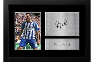 HWC Trading FR A4 Pascall Gross Brighton & Hove Albion Gifts Printed Signed Autograph Picture for Football Fans and Supporters - A4 Framed