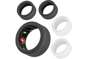 PEUTIER 4pcs Silicone Ring Cover Compatible with Oura Ring Gen 3, Round Ring Case Elastic Ring Protection Smart Ring Protector Sleeve Accessories for Oura Ring Working Out (M for 11/12/13)