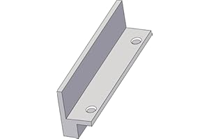 Marchesi Balkon-Türgriff für Außen | zum Anschrauben | Aluminium Edelstahl-Effekt | 1 Stück