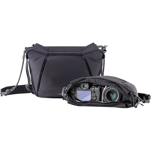 Borsa A Tracolla VSGO Techwear 3L Impermeabile, Leggera 233g, Con Fibbia Magnetica E Punti Modulari, Nera