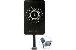 MyMax Super Fast 1300mA Type C Qi Wireless Charging Receiver and Adapter for Google Pixel, Samsung, Huawei, LG, Sony, Motorola, Nokia, HTC and other USB-C Android Phones (Model: M1300)