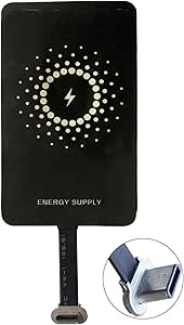 MyMAX – Super Fast 1300mA Magic Tag Type C Qi Wireless Charging Receiver and Adapter for Google Pixel, Samsung, Huawei, LG, Sony, Motorola, Nokia, HTC and other USB-C Android Phones (Model: M1300)