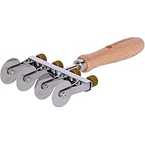 Rotella Tagliapasta In Ottone - Doppia Lama Liscia E Dentata | Per Tortellini, Ravioli E Pasta Fresca - Foto 5