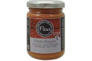 FLEUR DESIGNER'S PAINT | Colore Step 1 per Effetto Ruggine, 130 ml, Colore Ruggine, Base Acqua, Applicare Prima del Prodotto Effetto Ruggine Step 2 per ottenere l'Effetto Ruggine desiderato.