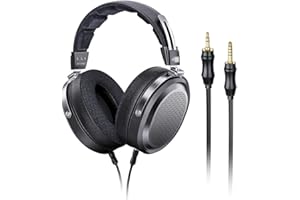 FiiO FT1 Pro Open-Back Planar Magnetic Wired Hi-Fi Kopfhörer für Zuhause, Studio, Aufnahme, hohe Empfindlichkeit (Schwarz)