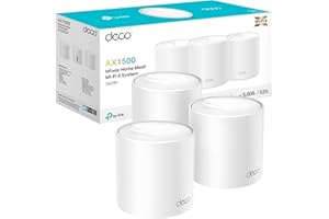 [Nuevo] TP-Link Deco X1500 (3-Pack) - Sistema WiFi 6 Mesh IA, AX1500 Doble Banda 2.4 GHz/5 GHz, Cobertura hasta 520 m2, 3X Puertos Gigabit por Unidad, 160MHz, ODFMA, 1024QAM, Control Parental