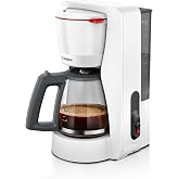 Bosch - Drip Coffee Maker, Ergonomic Glass Jug, Removable Water Tank | Serve a cup of coffee while brewing, without spilling