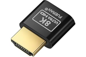 FUERAN New 3RD Dummy Plug Headless Ghost Display Emulator Premium Aluminum PC HDMI compatible（Fit Headless-8K@60Hz） 1pack