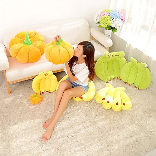 Banana Fruit Cushion Four Seasons Summer Office Sofa Nap Sleeping Cushion Cushion Car With Cute Pumpkin Pillow Backrest Pad , 2 , large