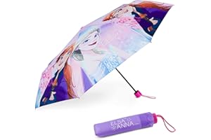 BONNYCO Paraguas Plegable Infantil de Frozen Paraguas Antiviento para Niñas con Estructura Reforzada | Guarda Chuva Criança de Bolsillo para Mochila Bolso o Viaje | Regalos Originales Disney Niñas