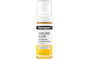 Neutrogena Curcuma Clear uspokajająca pianka czyszcząca, środek do czyszczenia twarzy, żel do mycia, zanieczyszczona i wrażliwa skóra, 150 ml