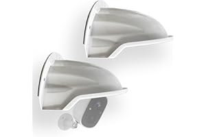 WiTi ABS Bouclier Protection du boîtier Les Cameras IP,Résistant aux intempéries Pluie et Pare Soleil Caméra Bullet dôme Soutien,Couverture qualité Blanche Plastique pour Arlo,Blink,Ring,Wyze,etc