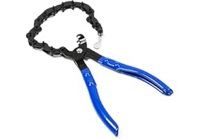 SMOTIVEPRO 15-Blades Exhaust Pipe Cutter, Quickly Cuts Tailpipes and Exhaust Pipes for 19-84mm Diameter, Adjustable Chain Muffler Pipe Cutter with Non-Slip Rubber Handle for Use on and Off Vehicle