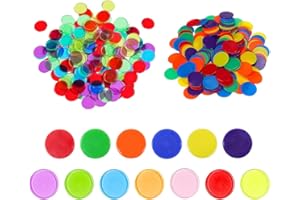PNPGDYK 200 Pezzi Fiches di gioco, Gettoni Plastica,19 mm Colorato Monete, Gettone Carrello Spesa o Supermercato, Token Autoscontro, Fiches per Giochi di Bingo e Matematica