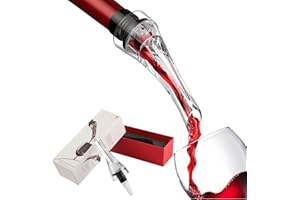FosFun Decantador de vino, Aireador vino, Vertedor de Vino, Aireador de Vino, Oxigenador vino - para Rojos y Vinos Blancos - Regalos navidad originales