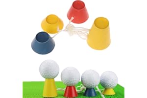 SOGHO 4 piezas de tees de golf, té de golf, de plástico, diferentes alturas, tees de golf, de plástico, té de golf, té de golf, jumbo de invierno, goma de golf, para interior y exterior