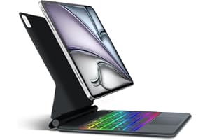SENGBIRCH Magic Keyboard pour iPad Air 11'' (M2) 2024, iPad Pro 11'' 4/3ème génération, iPad Air 4/5ème génération 10.9 Pouces, Design magnétique Flottant, trackpad Tactile et Clavier Bluetooth, Noir