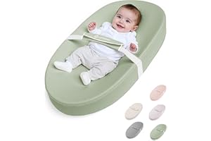 COMOMY Cambiador de piel vegana, 80 x 40 cm, impermeable y lavable, con cinturón de seguridad y diseño antideslizante, suave y ligera, color verde